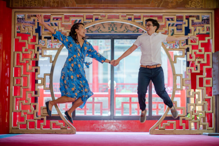 Jenni and Lisa Jumping for Joy