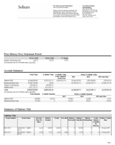 solium account summary