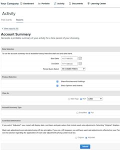 account summary report