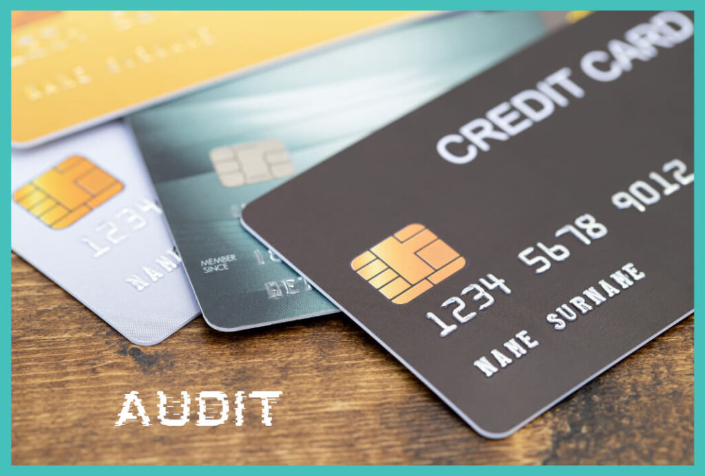 Credit Cards in Wooden Table